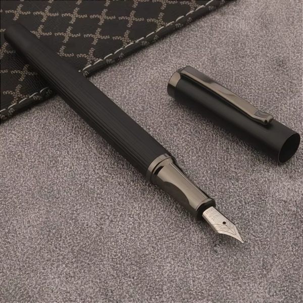 CANETA TINTEIRO EXECUTIVA PRETA LUXO 0,5MM PONTA FINA GN2708