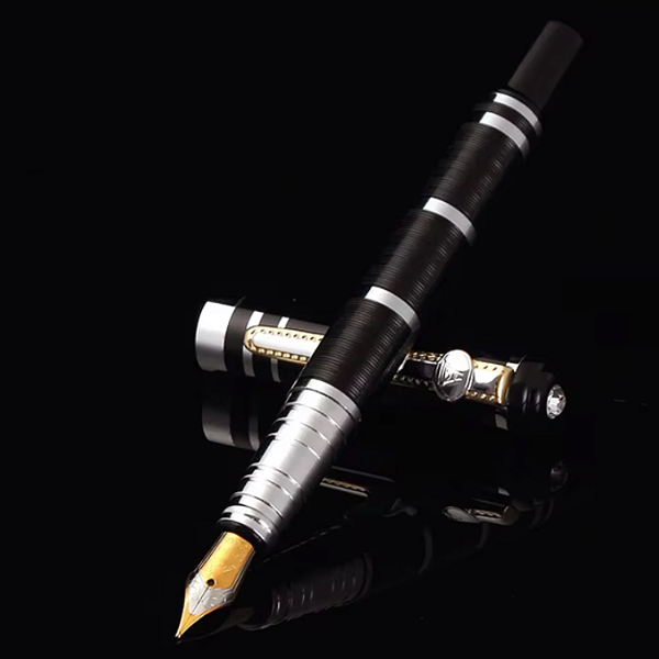 CANETA TINTEIRO HUASHILAI EXECUTIVA METAL 0,5MM PONTA FINA