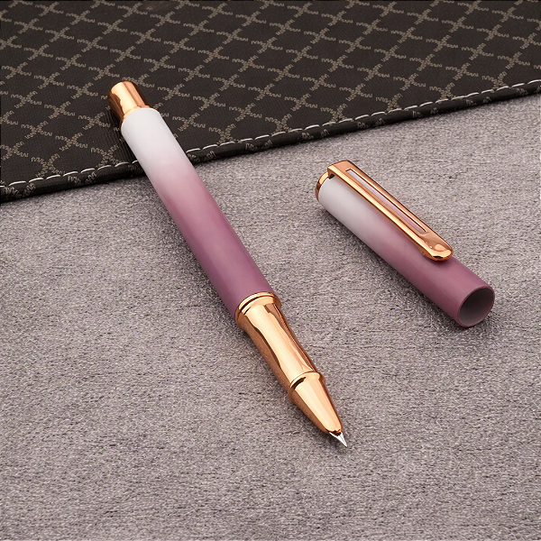 CANETA TINTEIRO EXECUTIVA CALIGRAFIA 0,38MM ROSA DEGRADE