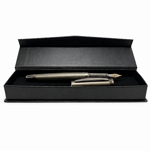 CANETA TINTEIRO EXECUTIVA PENA CHUMBO ELEGANTE 0,5MM E CAIXA