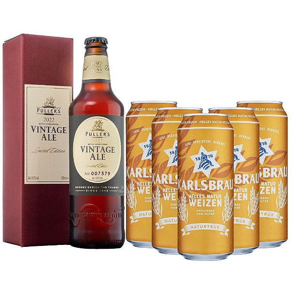 Combo com 6 Cervejas Especiais, Vintage 2022 + Weizen
