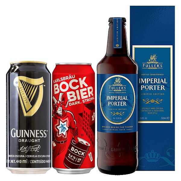 Combo Cerveja Guinness, Bock e Fuller's Imperial Porter