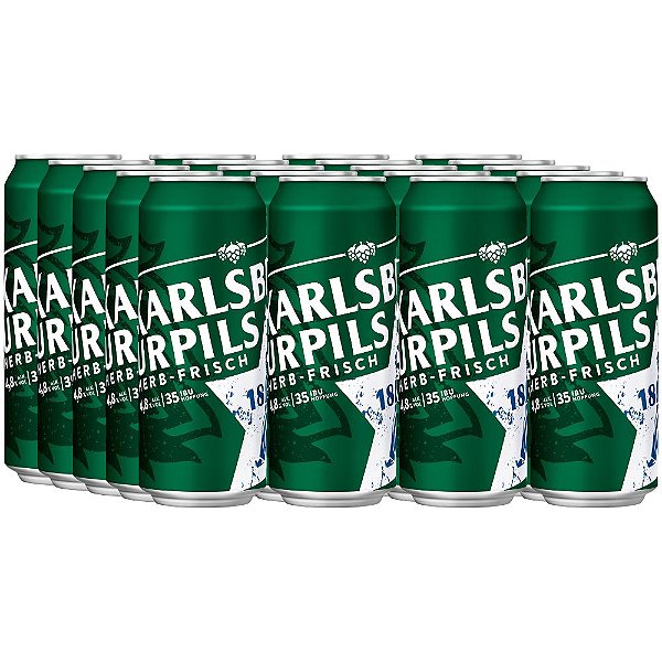 Cerveja Karlsbrau Urpils, caixa com 24 latas 500ml