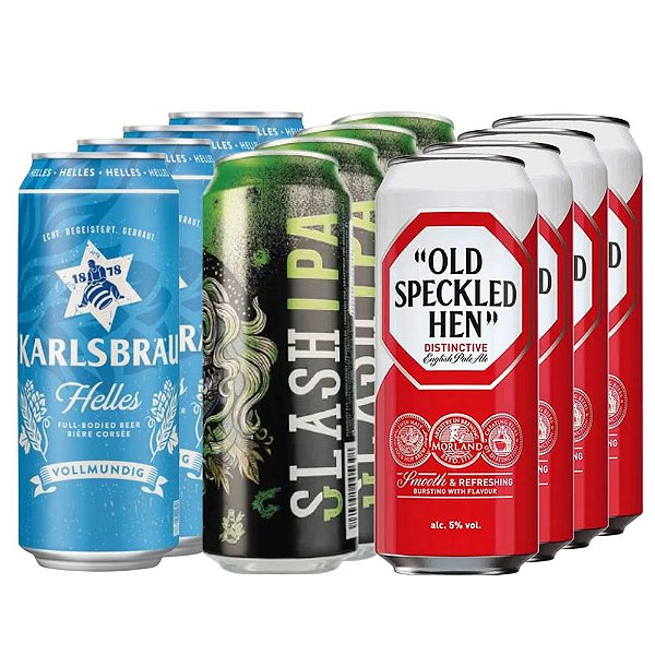 Combo Viagem Europeia - 12 Cervejas Especiais, latas 500ml