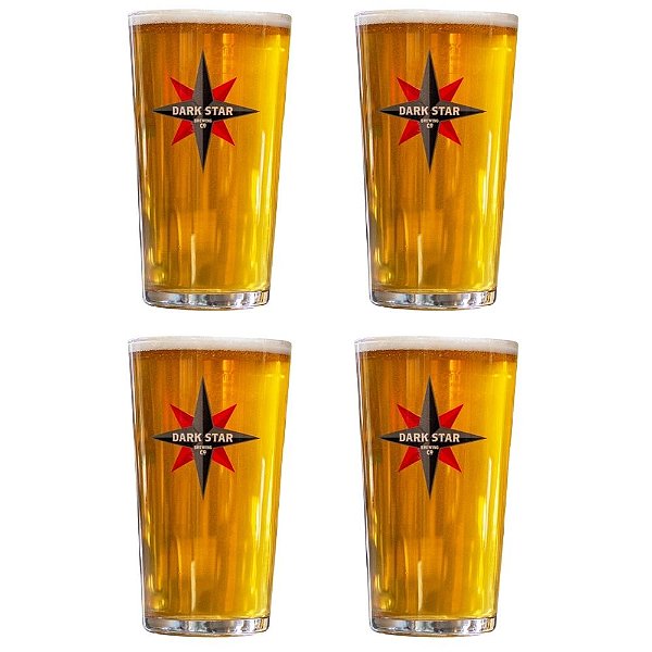 Pack com 4 copos Dark Star, capacidade 568ml