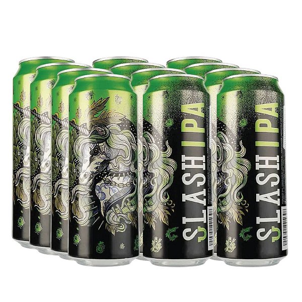 Cerveja Slash IPA, pack com 12 latas 500ml