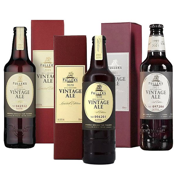 Trio Cervejas Fuller's Vintage Ale 2019·2020·2021