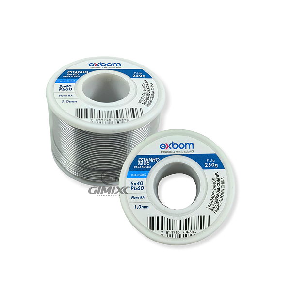 ESTANHO EM FIO CARRETEL SN40%1.5mm com 150G EXBOM