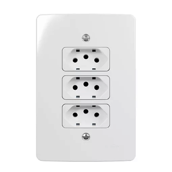 3 TOMADAS  2P+T 10A-250V 4X2 BR RENOVA MARGIRIUS 21382