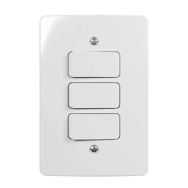 3 INTERRUPTORES SIMPLES 6A-250V 4X2 BR RENOVA MARGIRIUS 21381
