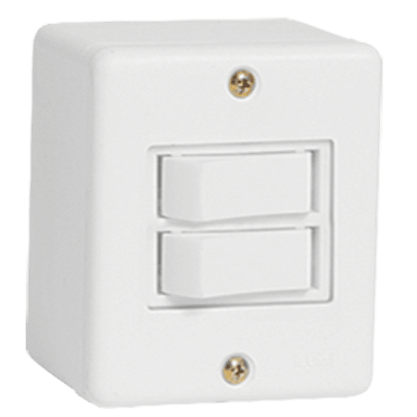 2 INTERRUPTORES SIMPLES 6A 250V  BOX ILUMI