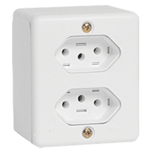 2 TOMADAS 2P+T 10A 250V  BOX ILUMI