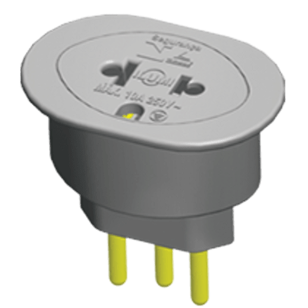 ADAPTADOR 2P+T UNIVERSAL 10A 250V~ BR