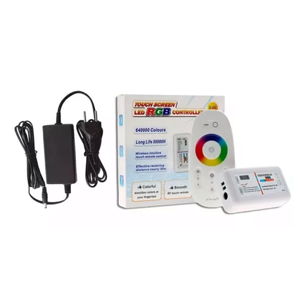 COMANDO TOUCH SCREEN RGB + FONTE 5A 12V