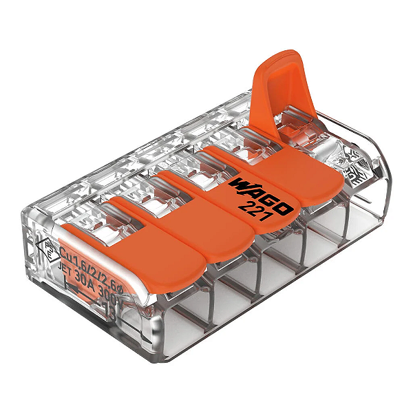 CONECTOR WAGO 5 ENTRADAS 6MM²