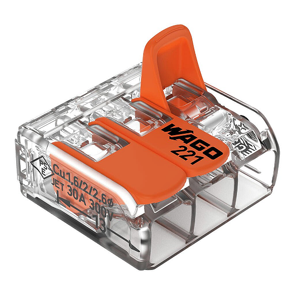 CONECTOR WAGO 3 ENTRADAS 6MM²