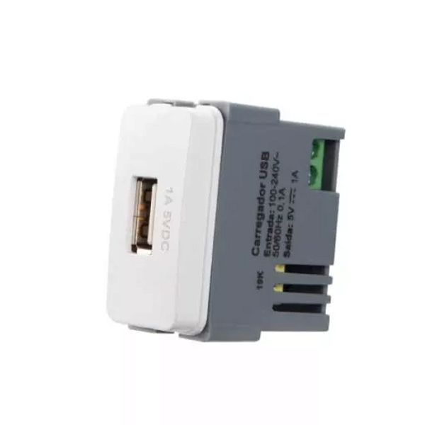 MODULO TOMADA CARREGADOR USB 1A-BIVOLT BR B3 MARGIRIUS