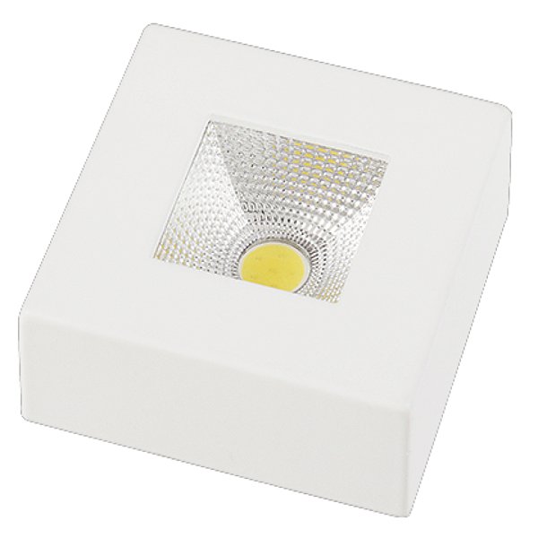 SPOT AUTHENTIC SOBREPOR QUADRADA BRANCO FOSCO 5W 6500K-BIVOLT