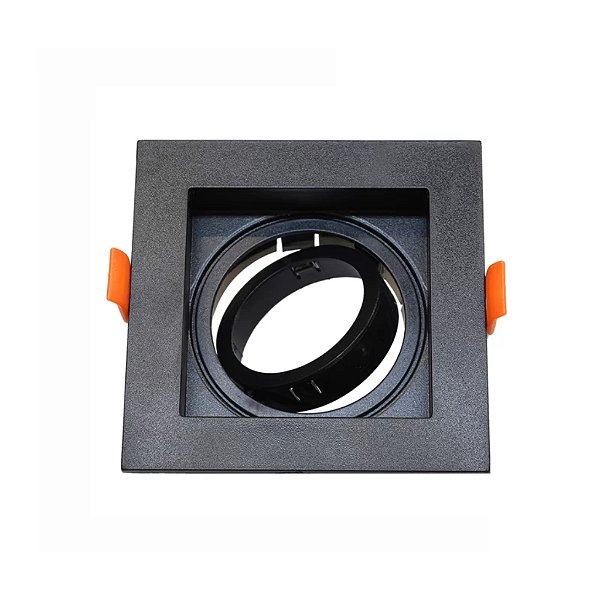 SPOT MR16 EMBUTIR RECUADO 360 QUAD PRETO  30663