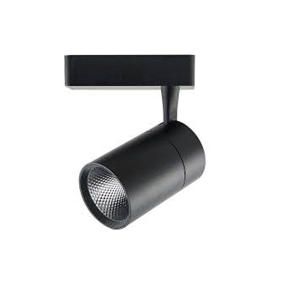 LED SOBREPOR SPOT P/ TRILHO REDONDO PRETO ALUMINIO 5W IR80 3000K 30891