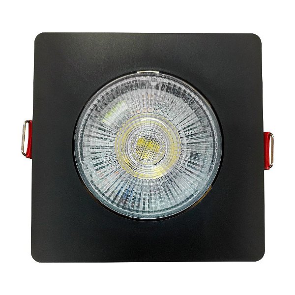 SPOT DE LED EMBUTIR QUADRADO PRETA 3000K 5W AVANT BIVOLT-NH400
