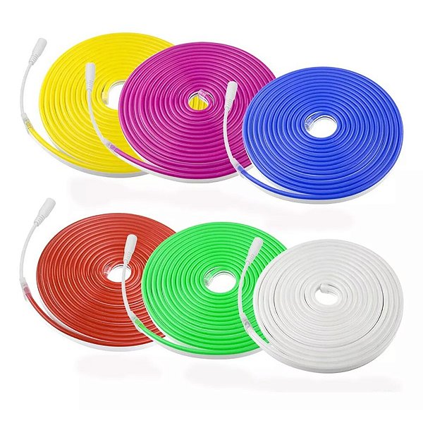FITA DE LED NEON FLEXÍVEL 5 MT 12V 12W/M IP65 GOL-PU