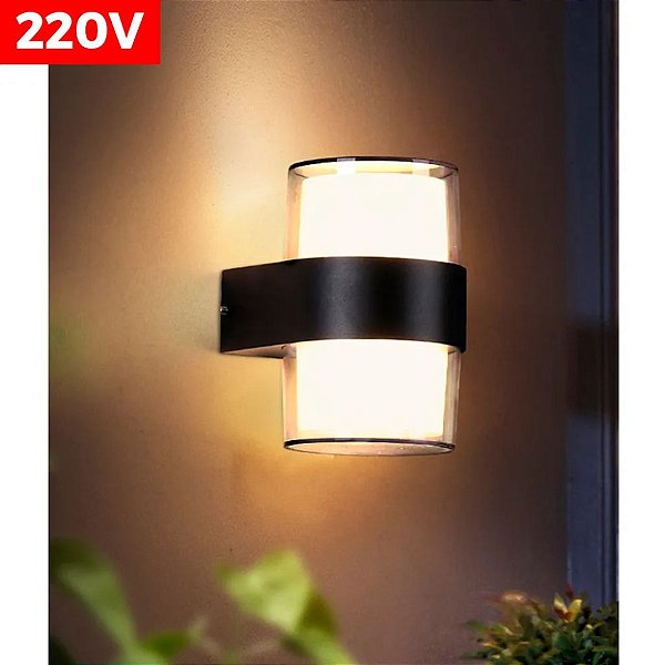 ARANDELA DE LED ACRÍLICO REDONDA 2 FOCOSX5W ABS IP65 NE-BH-04