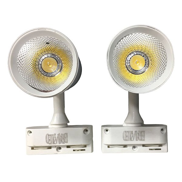 LED SOBREPOR SPOT P/ TRILHO ELETRIF REDONDO  20W LUZ BRANCA 30403