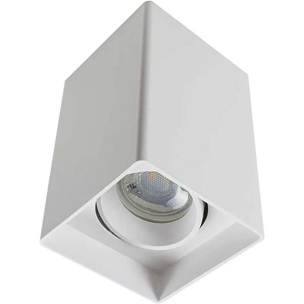SPOT SOBREPOR MR16 QUADRADA COR-BRANCA PVC IP20 LUZ SOLLAR 5446