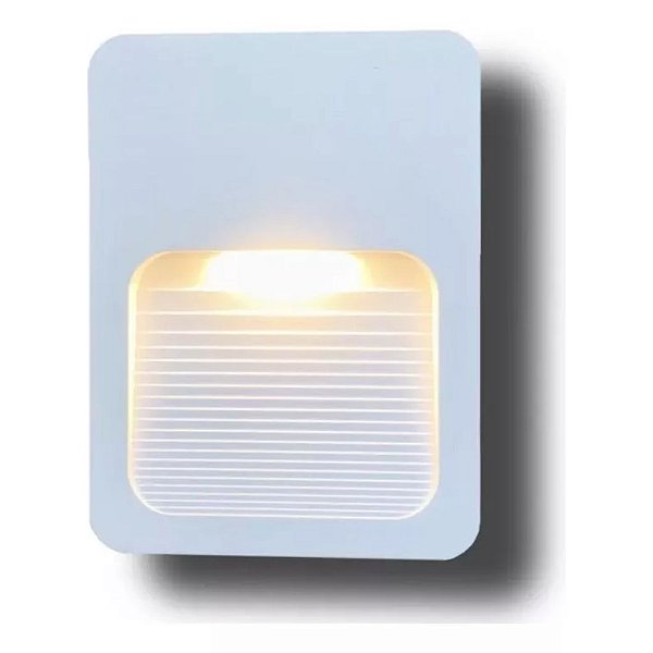 LUMINÁRIA BALIZADOR DE PAREDE EMBUTIR COR-BRANCA 2W 3000K IR80 30833