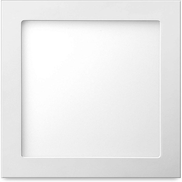 PAINEL EMBUTIR QUADRADO LUZ BRANCA 12W LUZ SOLLAR 6500K 3105