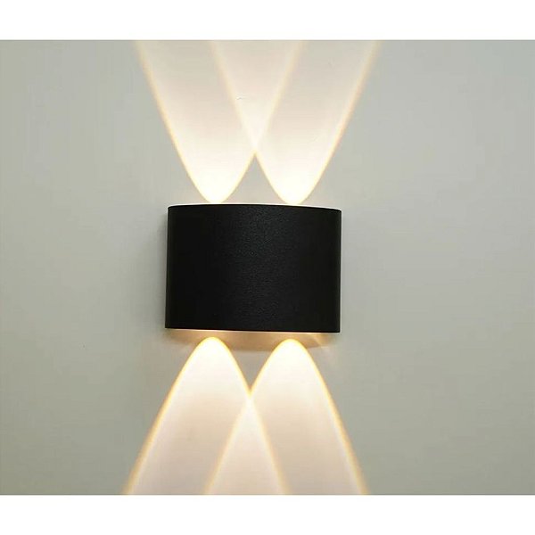 ARANDELA SOBREPOR 4 FOCOS 4W 3000K COR-PRETA IR80 IP20 BRAVOLED 30828