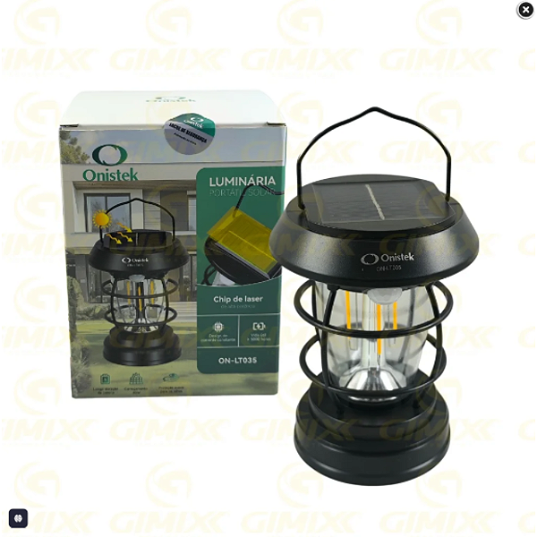 LUMINARIA SOLAR PORTATIL POTENCIA: 5W  4,2V - ON-LT035 TTD