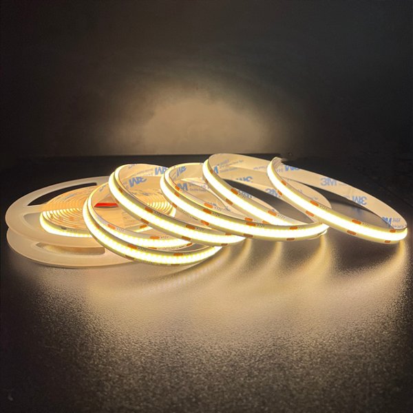 FITA DE LED COB 12V 2700K 8MM IP20 IR90 12W/M 1000LM/M EMBALAGEM COM 3 METROS - MASTER C/ 150 PCS