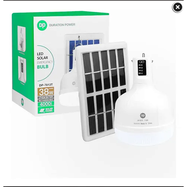 LUMINARIA LED SOLAR PARA CAMPING 38W BATERIA 4000MAH DP-7813T