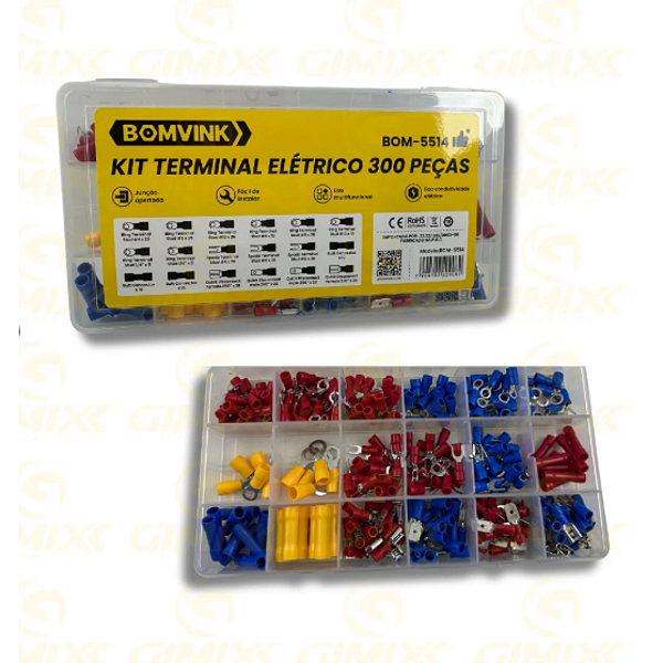 PCT 300 TERMINAIS CONECTORES DE FIO BOM-5514