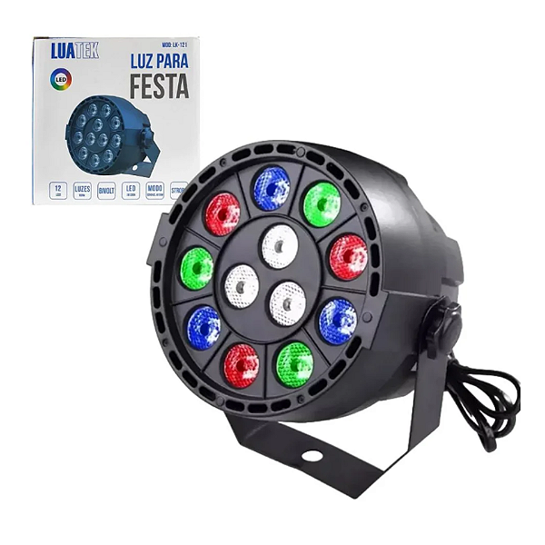 CANHAO REFLETOR 12 LEDS JOGO DE LUZ DJ FESTA MARCA: LUATEK LK-121
