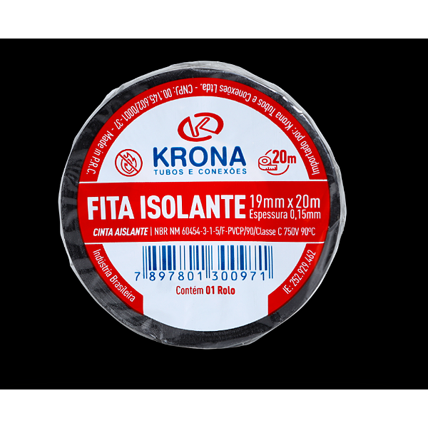 FITA ISOLANTE ANTI-CHAMA C/CELOF.19MM X 20M