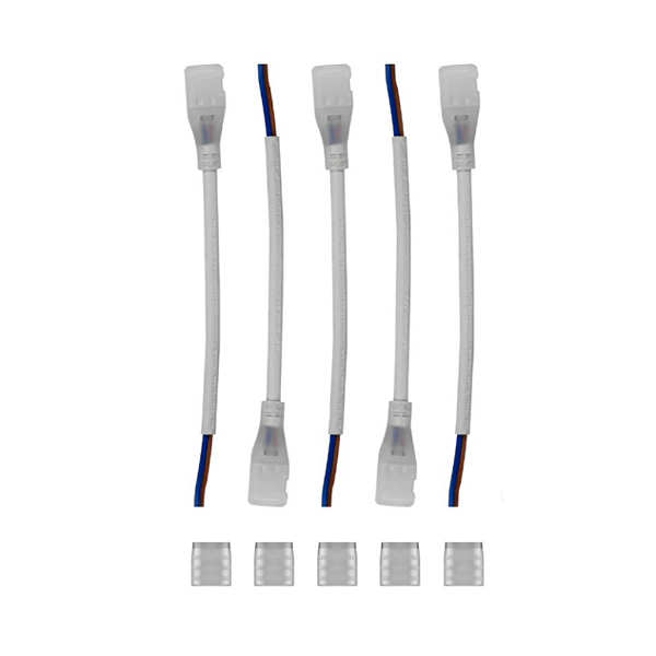 CABO DE INSTALAÇÃO + TERMINAL DE PROTEÇÃO P/ FITA LED COB DIRETA  220V 1 UNIDADE 12,5MM 12W/M - (40200550)