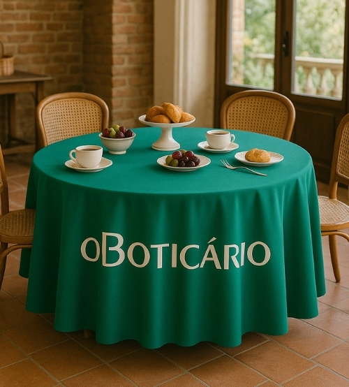 Toalha de Mesa Redonda em GABARDINE