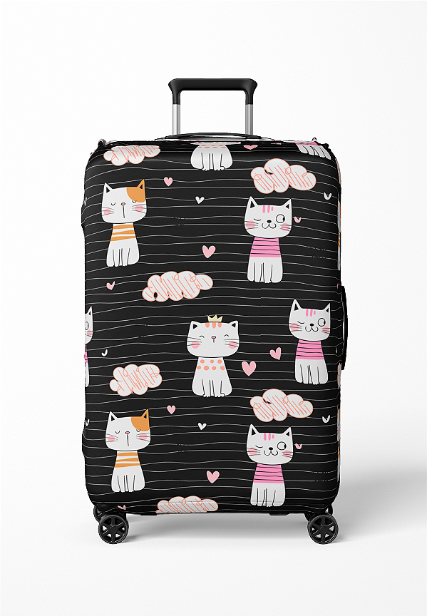 Capa Protetora Antifurto Mala Viagem  Gatinhos 10 23 32Kg