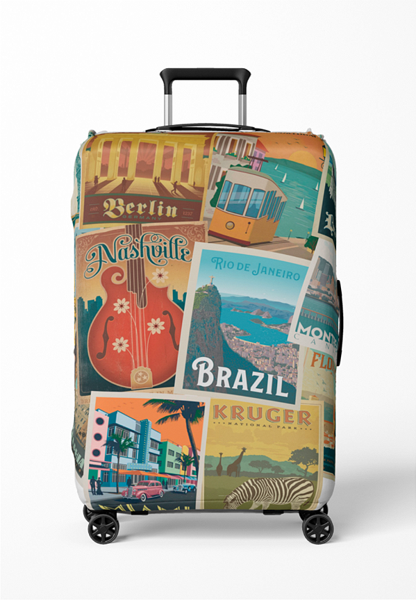 Capa Protetora Antifurto Mala Viagem Cartão Postal 10 23 32Kg