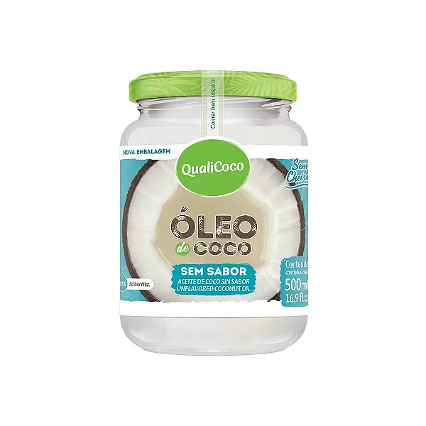 Óleo de coco sem sabor 500ml qualicoco