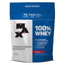 Whey 100% Max Titanium 900g Morango