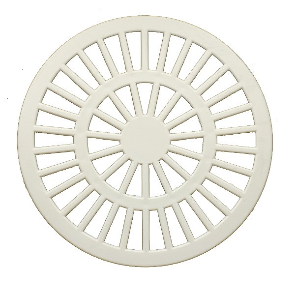 GRELHA REDONDA BRANCA 150MM