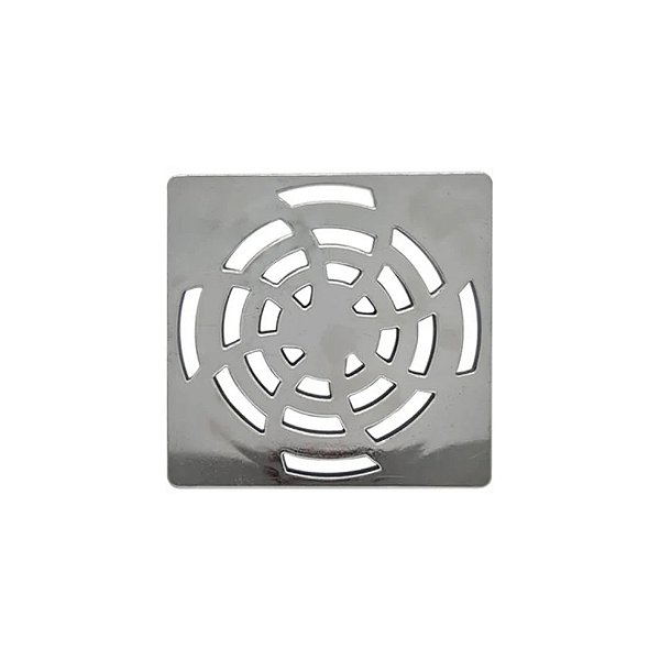 GRELHA QUADRADA CROMADA 100MM