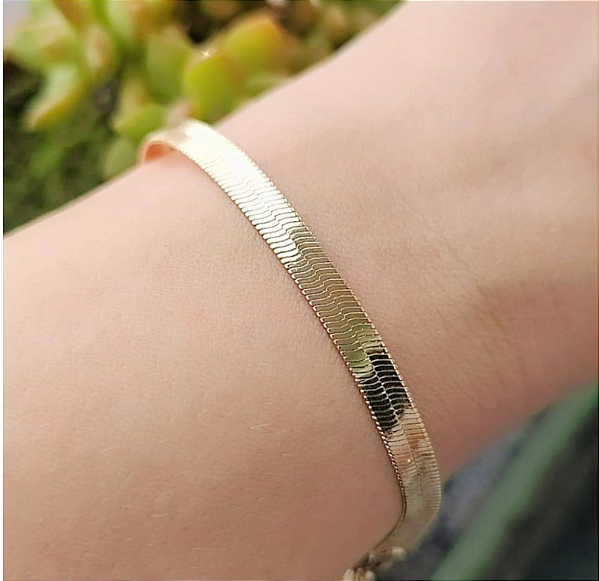 Pulseira fita dourada