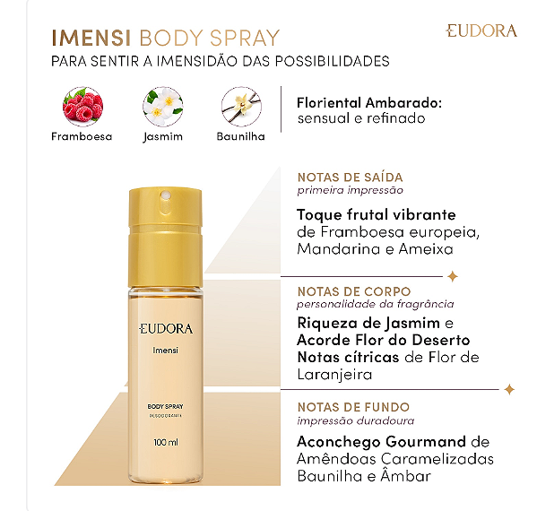 Body spray Eudora Imensi