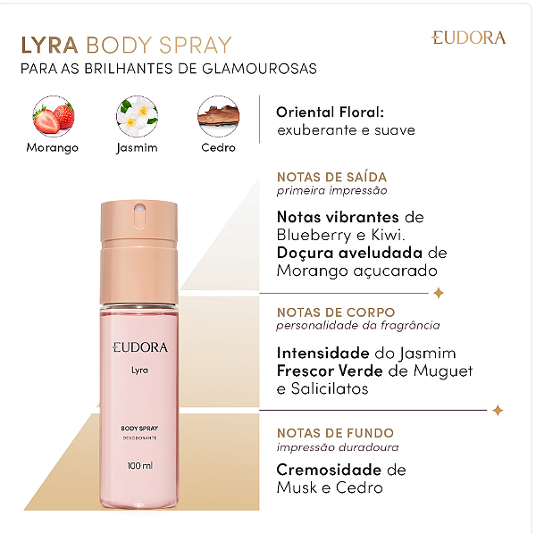Body spray Eudora Lyra