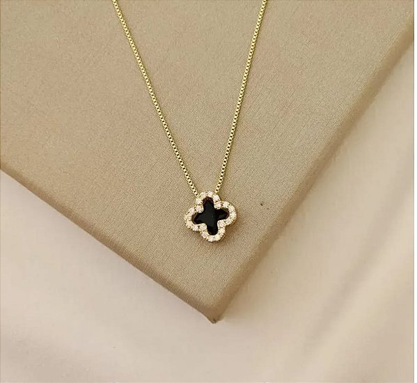Colar Delicado Vancleef Zircônia